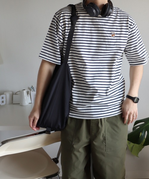 __gram.（スペースグラム）の「FOX刺繍Tシャツ（Tシャツ/カットソー・メンズ・ホワイト/ブラック×ホワイト/ホワイト×ネイビー/ブラック・M/L）」の7枚目の写真