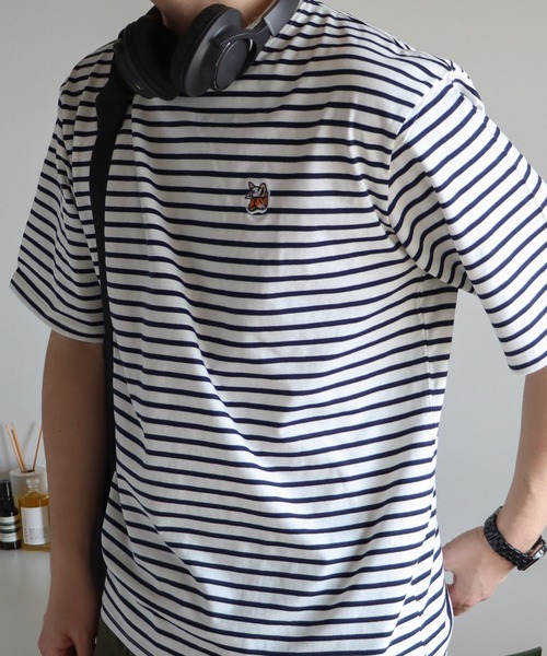 __gram.（スペースグラム）の「FOX刺繍Tシャツ（Tシャツ/カットソー・メンズ・ホワイト/ブラック×ホワイト/ホワイト×ネイビー/ブラック・M/L）」の8枚目の写真
