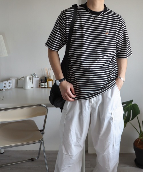 __gram.（スペースグラム）の「FOX刺繍Tシャツ（Tシャツ/カットソー・メンズ・ホワイト/ブラック×ホワイト/ホワイト×ネイビー/ブラック・M/L）」の11枚目の写真