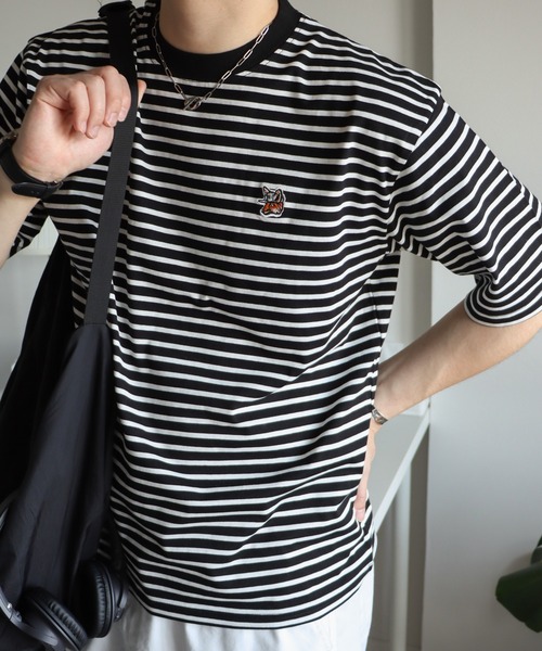 __gram.（スペースグラム）の「FOX刺繍Tシャツ（Tシャツ/カットソー・メンズ・ホワイト/ブラック×ホワイト/ホワイト×ネイビー/ブラック・M/L）」の12枚目の写真