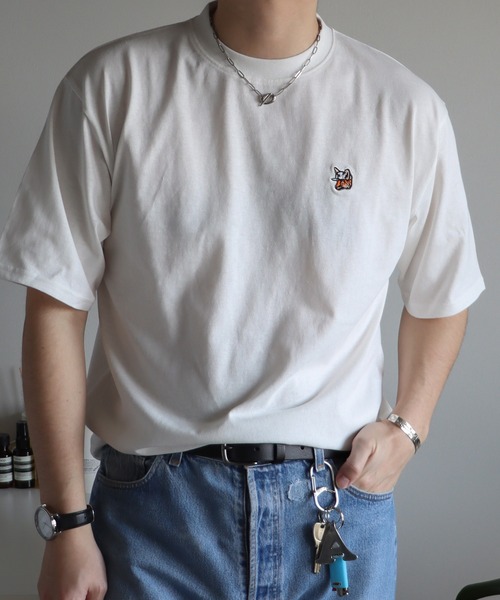 __gram.（スペースグラム）の「FOX刺繍Tシャツ（Tシャツ/カットソー・メンズ・ホワイト/ブラック×ホワイト/ホワイト×ネイビー/ブラック・M/L）」の5枚目の写真