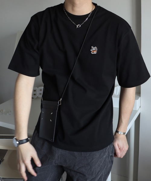 __gram.（スペースグラム）の「FOX刺繍Tシャツ（Tシャツ/カットソー・メンズ・ホワイト/ブラック×ホワイト/ホワイト×ネイビー/ブラック・M/L）」の10枚目の写真