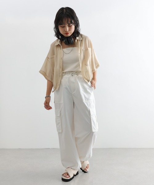 ドロストクロップシャツ　クールカレアン crewre online shop / セミドルマンドロストデザインシャツ