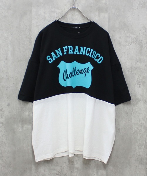 SHISKY(シスキー)の「BIGシルエット 半袖プリントT(Tシャツ/カットソー・メンズ・ラベンダー/チャコール/ダークグリーン/オフホワイト/グレー系その他/ベージュ/ブラック系その他/ベージュ系その他/ブラック/ネイビー系/杢グレー/グリーン系その他2/オレンジ/ホワイト系その他/ミント/モカ/ネイビー/グリーン系その他・L/XL/M)」の5枚目の写真