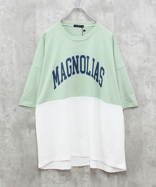 SHISKY(シスキー)の「BIGシルエット 半袖プリントT(Tシャツ/カットソー・メンズ・ラベンダー/チャコール/ダークグリーン/オフホワイト/グレー系その他/ベージュ/ブラック系その他/ベージュ系その他/ブラック/ネイビー系/杢グレー/グリーン系その他2/オレンジ/ホワイト系その他/ミント/モカ/ネイビー/グリーン系その他・L/XL/M)」の14枚目の写真