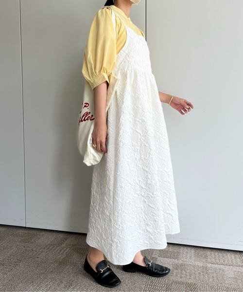 ＣＰＣＭ 【新品】フォーマル　ワンピース CPCM】大柄エンボスギャザー切替キャミワンピース｜チャオ