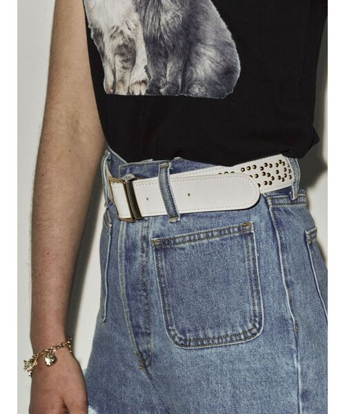 jouetie(ジュエティ)の「スタッズロゴベルト(ベルト・レディース・グリーン/ブラック/オフホワイト・FREE)」の7枚目の写真