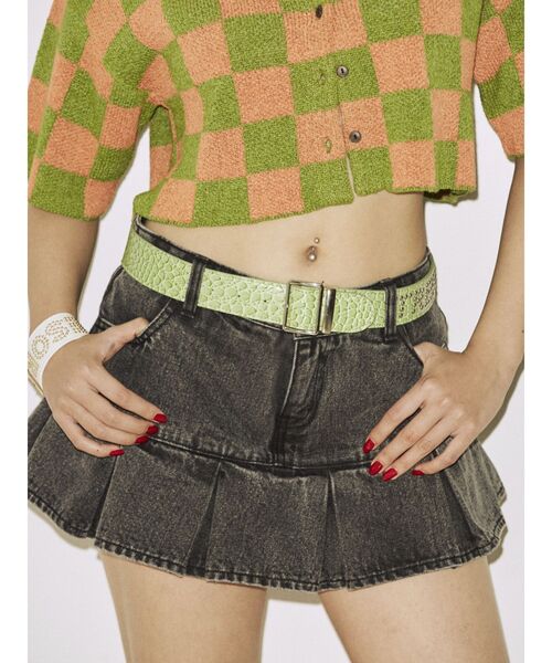 jouetie(ジュエティ)の「スタッズロゴベルト(ベルト・レディース・グリーン/ブラック/オフホワイト・FREE)」の11枚目の写真