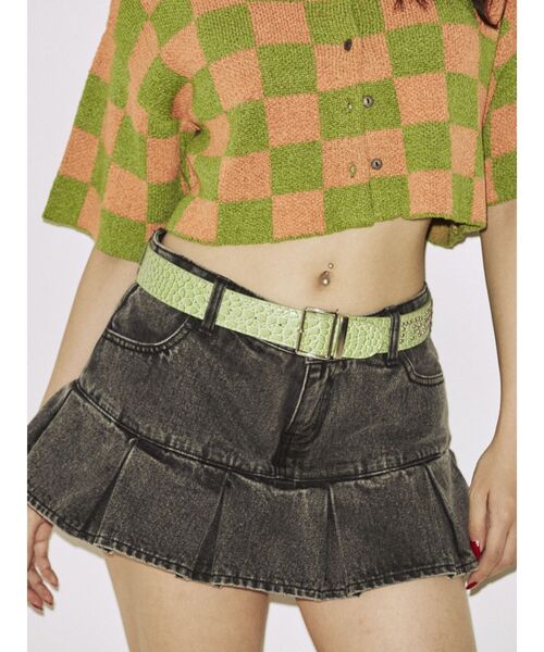 jouetie(ジュエティ)の「スタッズロゴベルト(ベルト・レディース・グリーン/ブラック/オフホワイト・FREE)」の13枚目の写真