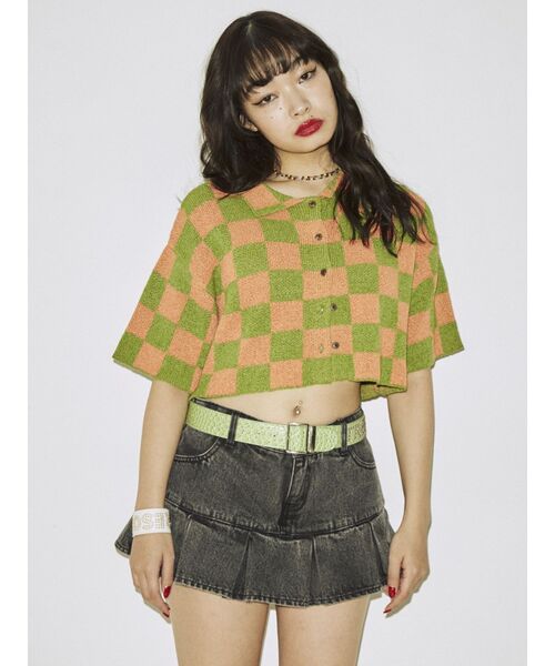 jouetie(ジュエティ)の「スタッズロゴベルト(ベルト・レディース・グリーン/ブラック/オフホワイト・FREE)」の14枚目の写真