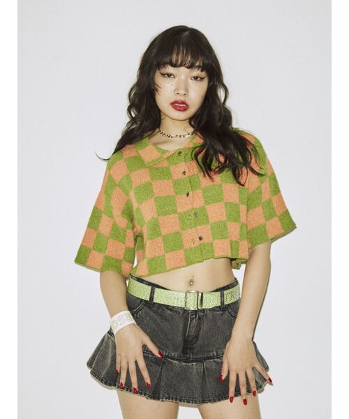 jouetie(ジュエティ)の「スタッズロゴベルト(ベルト・レディース・グリーン/ブラック/オフホワイト・FREE)」の15枚目の写真