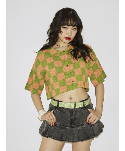 jouetie(ジュエティ)の「スタッズロゴベルト(ベルト・レディース・グリーン/ブラック/オフホワイト・FREE)」の16枚目の写真