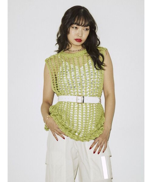 jouetie(ジュエティ)の「スタッズロゴベルト(ベルト・レディース・グリーン/ブラック/オフホワイト・FREE)」の18枚目の写真