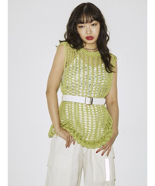 jouetie(ジュエティ)の「スタッズロゴベルト(ベルト・レディース・グリーン/ブラック/オフホワイト・FREE)」の19枚目の写真