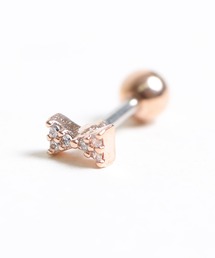 【Peony/ピオニー】/サージカルステンレス 316L リボンスタッドピアス