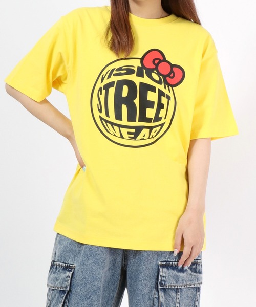 sanrio(サンリオ)の「VISION STREET WEAR×HELLO KITTY コラボ ハローキティプリント半袖Tシャツ(Tシャツ/カットソー・レディース・ブラック/ブラック系その他2/イエロー系その他/ブラック系その他/ホワイト系その他2/レッド/ホワイト/ホワイト系その他/レッド系その他/ホワイト系その他3/イエロー・M/L)」の9枚目の写真