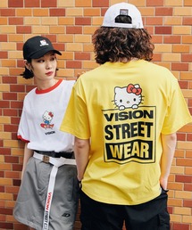 VISION STREET WEAR×HELLO KITTY コラボ ハローキティプリント半袖Tシャツ