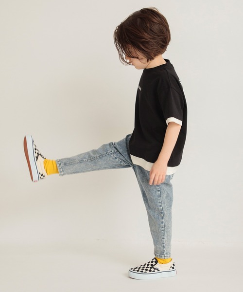 BRANSHES（ブランシェス）の「ガーデナーテーパードデニムパンツ_BRANSHES(ブランシェス)（デニムパンツ・キッズ・ブルー/グレー/ネイビー/その他・110/120/150/140/100/160/130/90）」の22枚目の写真