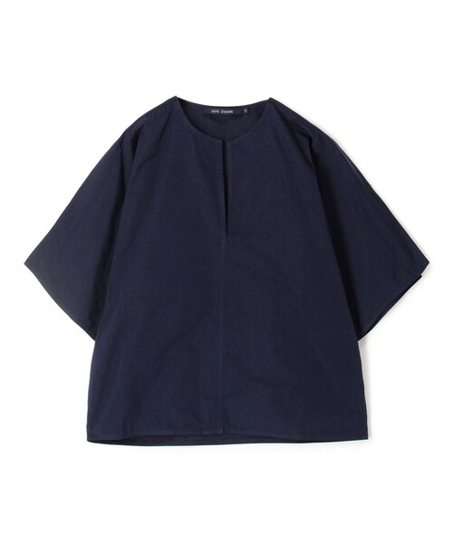 SOFIE D'HOORE（ソフィードール）の「SOFIE D’ HOORE BASTA コットン ブラウス（シャツ/ブラウス・レディース・ダークパープル/ネイビー・36）」の2枚目の写真