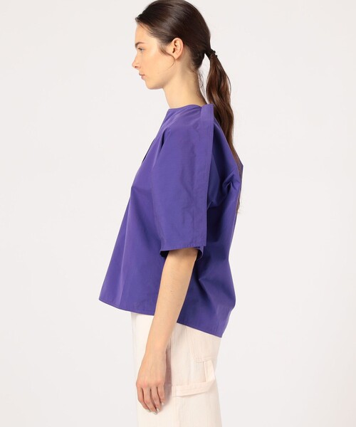 SOFIE D'HOORE（ソフィードール）の「SOFIE D’ HOORE BASTA コットン ブラウス（シャツ/ブラウス・レディース・ダークパープル/ネイビー・36）」の11枚目の写真