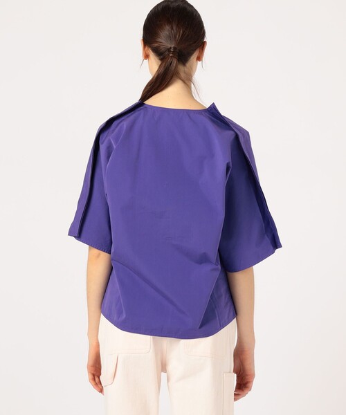 SOFIE D'HOORE（ソフィードール）の「SOFIE D’ HOORE BASTA コットン ブラウス（シャツ/ブラウス・レディース・ダークパープル/ネイビー・36）」の10枚目の写真