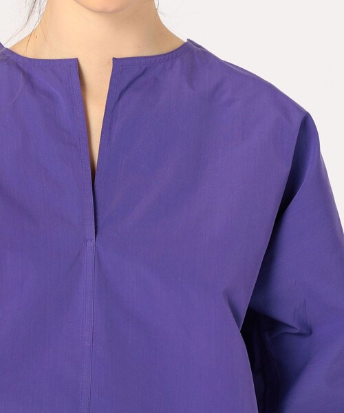 SOFIE D'HOORE（ソフィードール）の「SOFIE D’ HOORE BASTA コットン ブラウス（シャツ/ブラウス・レディース・ダークパープル/ネイビー・36）」の6枚目の写真