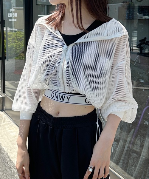 one way（ワンウェイ）の「メッシュパーカー（パーカー・レディース・ブラック/グレー/ホワイト/ブラウン・FREE）」の2枚目の写真