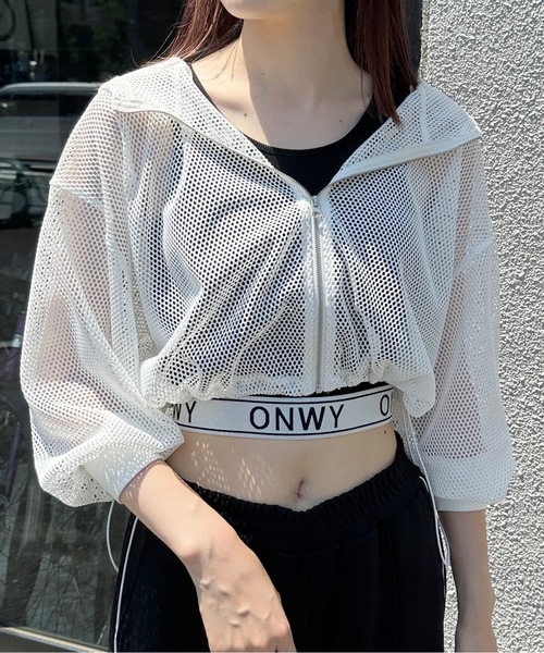 one way（ワンウェイ）の「メッシュパーカー（パーカー・レディース・ブラック/グレー/ホワイト/ブラウン・FREE）」の7枚目の写真