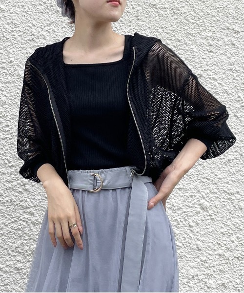 one way（ワンウェイ）の「メッシュパーカー（パーカー・レディース・ブラック/グレー/ホワイト/ブラウン・FREE）」の15枚目の写真