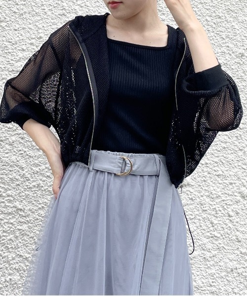 one way（ワンウェイ）の「メッシュパーカー（パーカー・レディース・ブラック/グレー/ホワイト/ブラウン・FREE）」の16枚目の写真