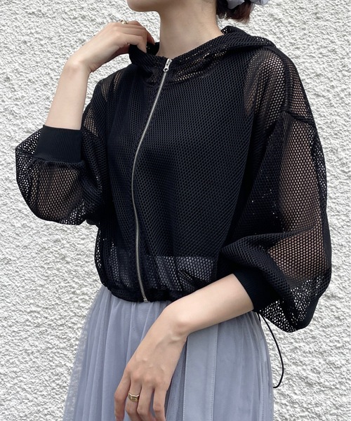 one way（ワンウェイ）の「メッシュパーカー（パーカー・レディース・ブラック/グレー/ホワイト/ブラウン・FREE）」の19枚目の写真