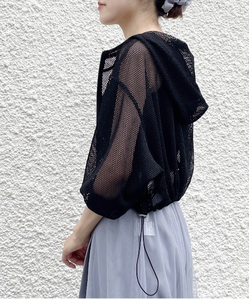 one way（ワンウェイ）の「メッシュパーカー（パーカー・レディース・ブラック/グレー/ホワイト/ブラウン・FREE）」の17枚目の写真