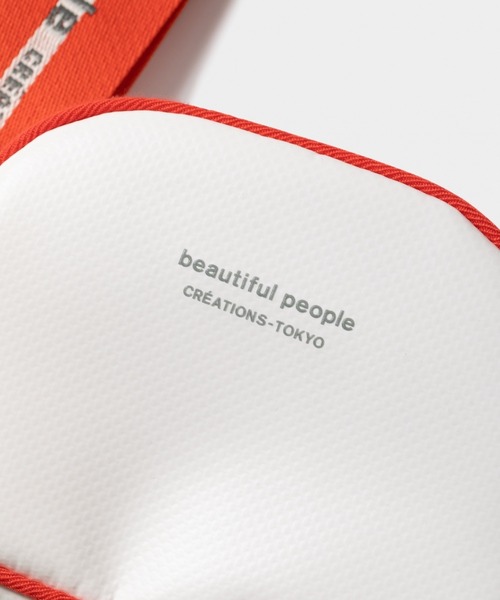 beautiful people(ビューティフルピープル)の「beautiful people logo tape bag 7345611944(ショルダーバッグ・レディース・ホワイト/オレンジ/ブラック・FREE)」の4枚目の写真