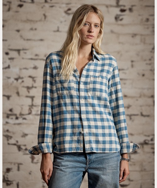 RRL（ダブル アール エル）の「プラッド コットンリネン シャツ