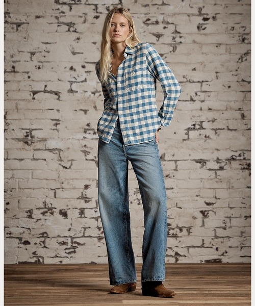 RRL（ダブル アール エル）の「プラッド コットンリネン シャツ