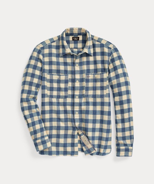 RRL（ダブル アール エル）の「プラッド コットンリネン シャツ