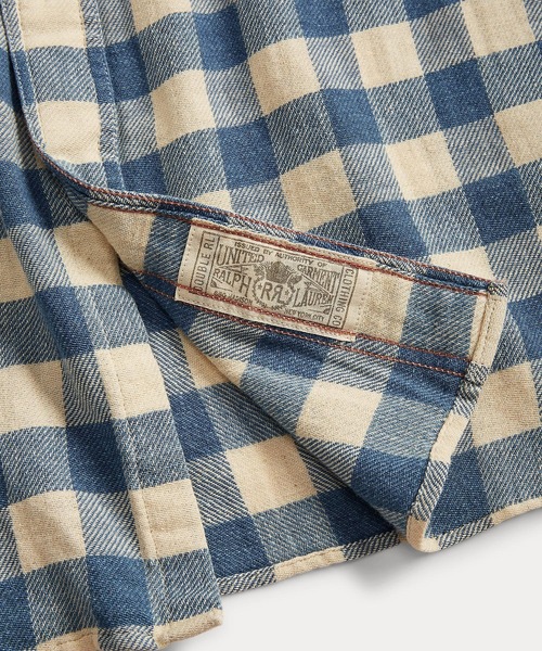 RRL（ダブル アール エル）の「プラッド コットンリネン シャツ