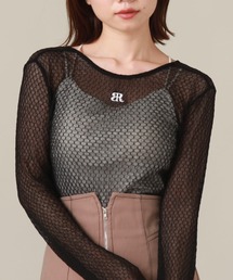 チュールレースロゴ刺繍ＴＯＰＳ