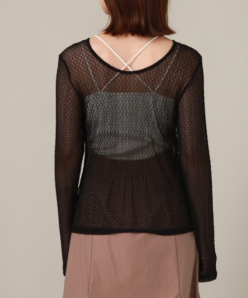 archives(アルシーヴ)の「チュールレースロゴ刺繍TOPS(Tシャツ/カットソー・レディース・ブラック/オフホワイト・MEDIUM)」の17枚目の写真
