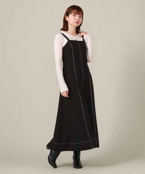 archives(アルシーヴ)の「チュールレースロゴ刺繍TOPS(Tシャツ/カットソー・レディース・ブラック/オフホワイト・MEDIUM)」の6枚目の写真