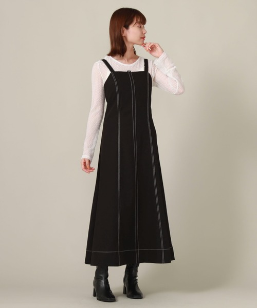 archives(アルシーヴ)の「チュールレースロゴ刺繍TOPS(Tシャツ/カットソー・レディース・ブラック/オフホワイト・MEDIUM)」の7枚目の写真