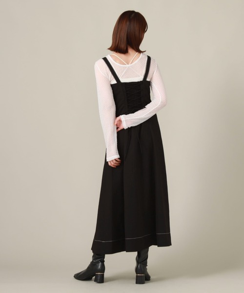 archives(アルシーヴ)の「チュールレースロゴ刺繍TOPS(Tシャツ/カットソー・レディース・ブラック/オフホワイト・MEDIUM)」の8枚目の写真