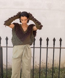 leinwande（ラインヴァンド）の「Mix Roop Sleeveless Sweater（ニット