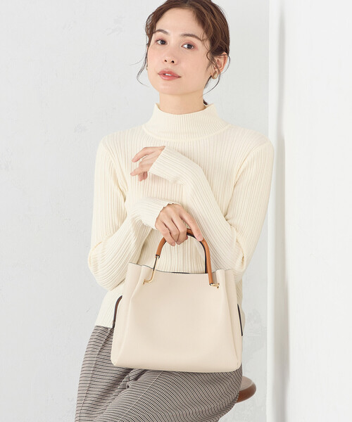 MONO　COMME CA（モノコムサ）の「ポーチ付き5wayミニバッグ（ハンドバッグ・レディース・モカ/ブラック/ライトベージュ・FREE）」の13枚目の写真