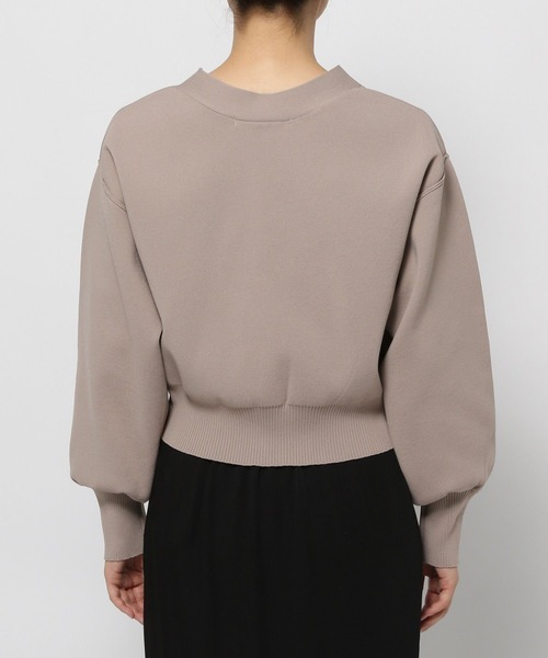 mysty woman（ミスティウーマン）の「トグルボタンVネックカーディガン　976658（カーディガン/ボレロ・レディース・オレンジ/グリーン/ブラック/グレイッシュベージュ・FREE）」の14枚目の写真