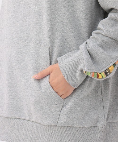 チチカカ（チチカカ）の「ジャカードスウェットプルパーカー（パーカー・レディース・アイボリー/グレー/ブラック・FREE）」の19枚目の写真