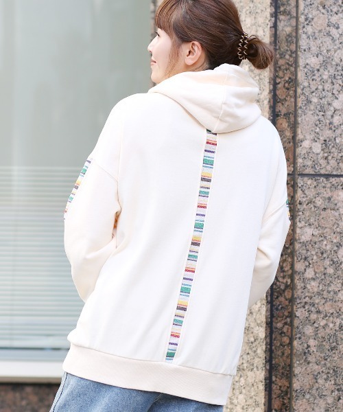 チチカカ（チチカカ）の「ジャカードスウェットプルパーカー（パーカー・レディース・アイボリー/グレー/ブラック・FREE）」の9枚目の写真