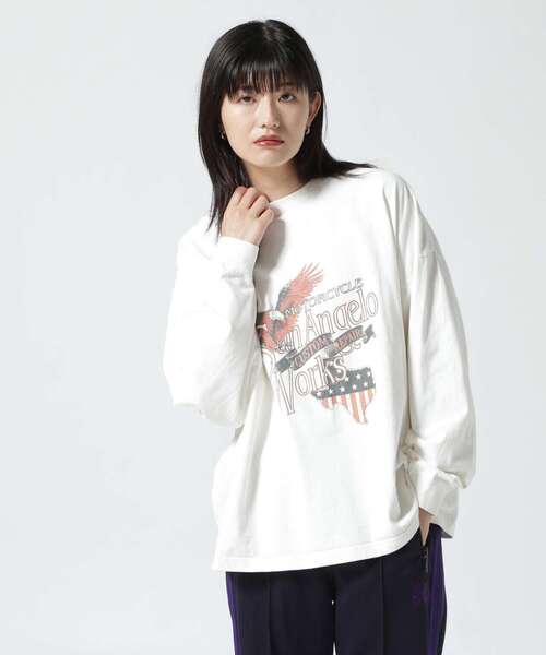 GOOD ROCK SPEED（グッドロックスピード）の「GOOD ROCK SPEED (グッドロックスピード) イーグルロングTシャツ（Tシャツ/カットソー・レディース・ホワイト・F）」の2枚目の写真