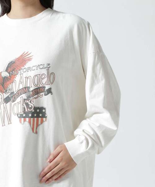GOOD ROCK SPEED（グッドロックスピード）の「GOOD ROCK SPEED (グッドロックスピード) イーグルロングTシャツ（Tシャツ/カットソー・レディース・ホワイト・F）」の14枚目の写真