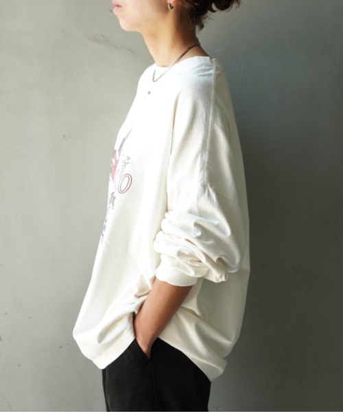 GOOD ROCK SPEED（グッドロックスピード）の「GOOD ROCK SPEED (グッドロックスピード) イーグルロングTシャツ（Tシャツ/カットソー・レディース・ホワイト・F）」の6枚目の写真